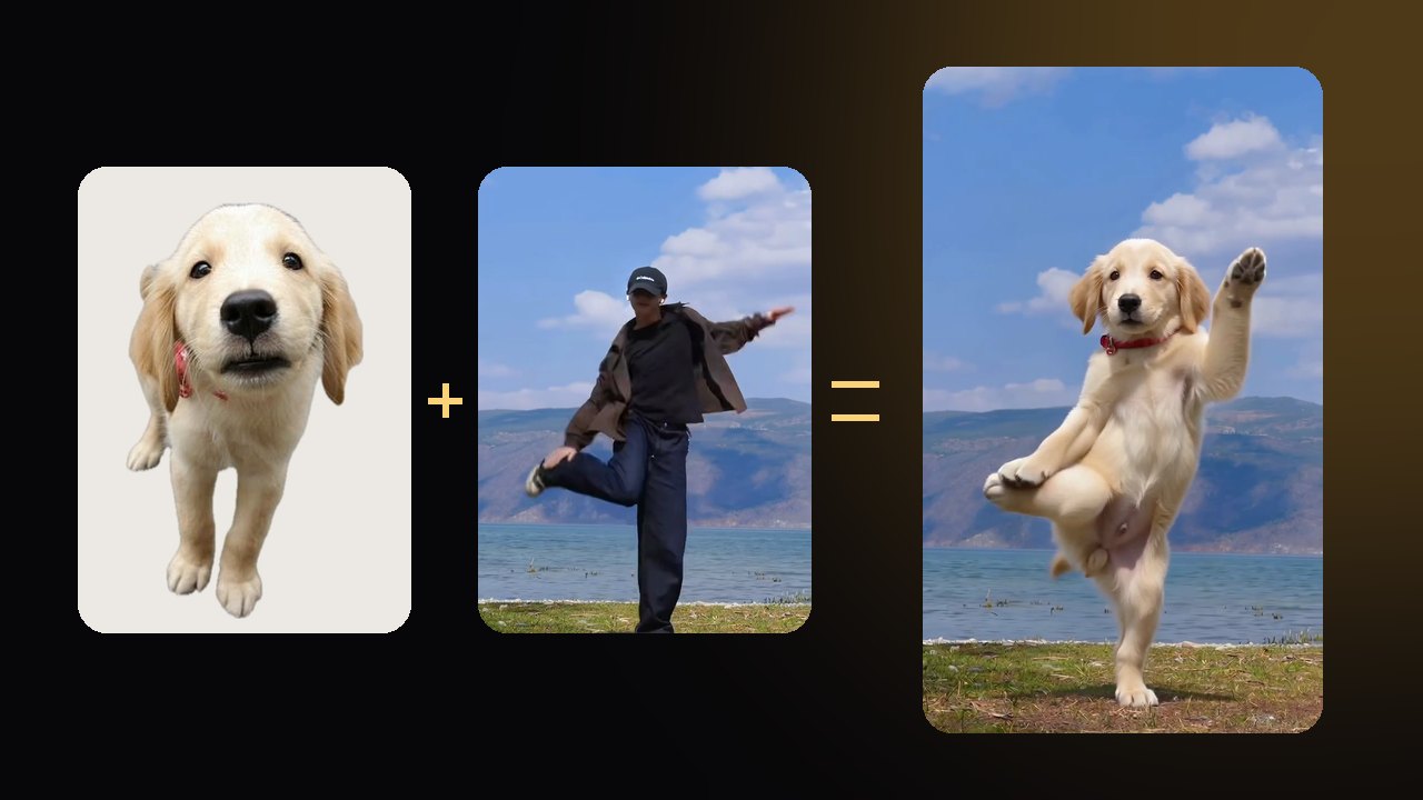 A dog photo plus a dance video equals the dog doing the dance