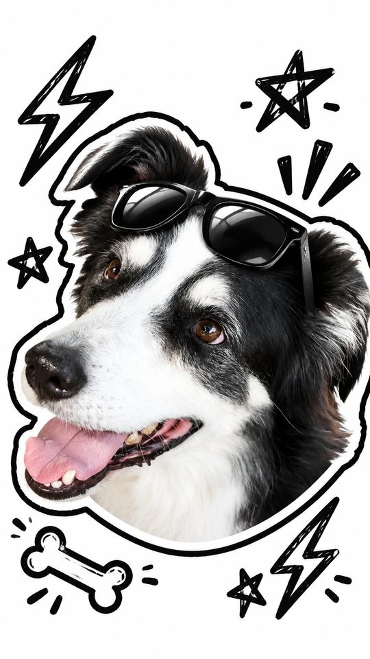 Cool Sticker AI pet template example