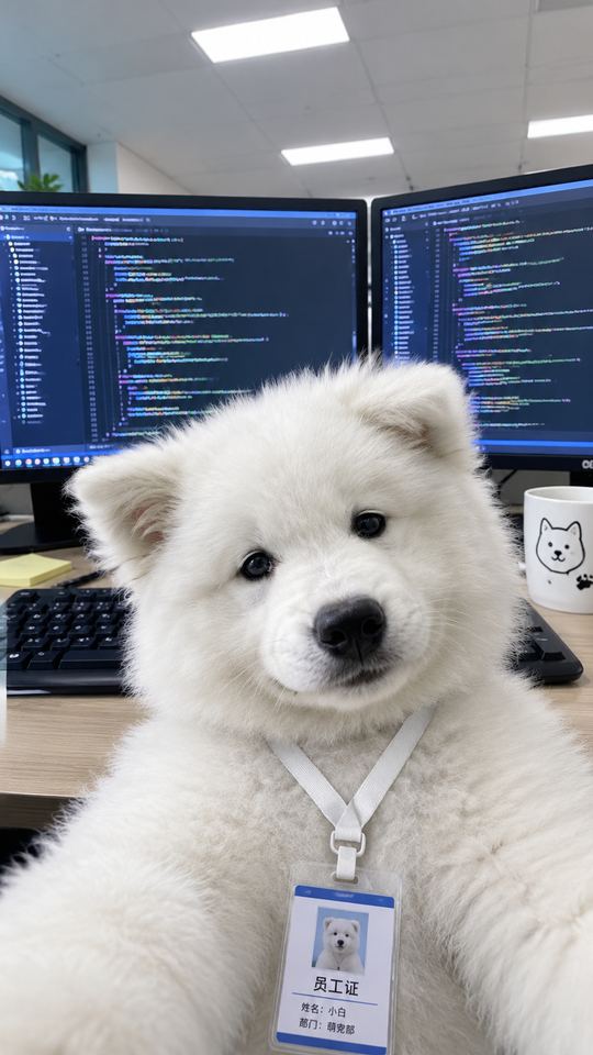 First Day at Work AI pet template example