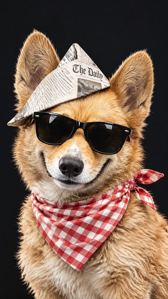 Newspaper Hat AI pet template example