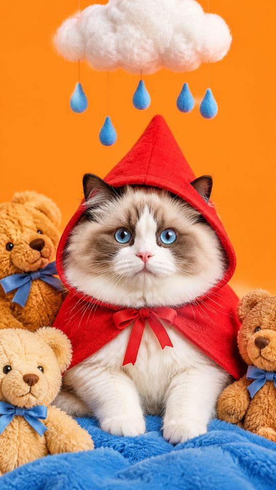 Rainy Red Hood AI pet template example