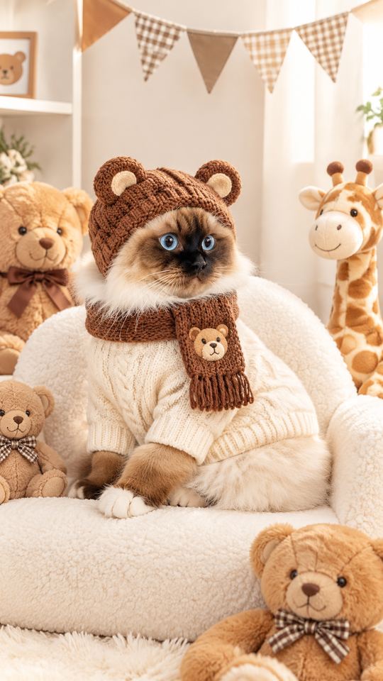 Teddy Party AI pet template example