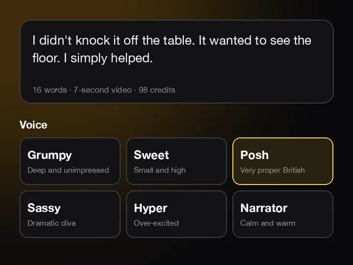 Typing a line and picking a voice in the browser
